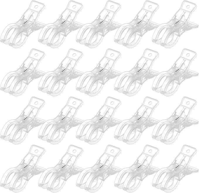 LemonRoad 20 Pack Large Balloon Arch Clips Plastic Transparent Backdrop Spring - Image 8