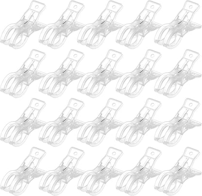 LemonRoad 20 Pack Large Balloon Arch Clips Plastic Transparent Backdrop Spring - Image 8