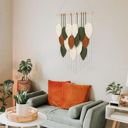 Macrame Wall Hanging Boho Woven Tapestry Chic Home Decor Modern Wall Art | - Image 5