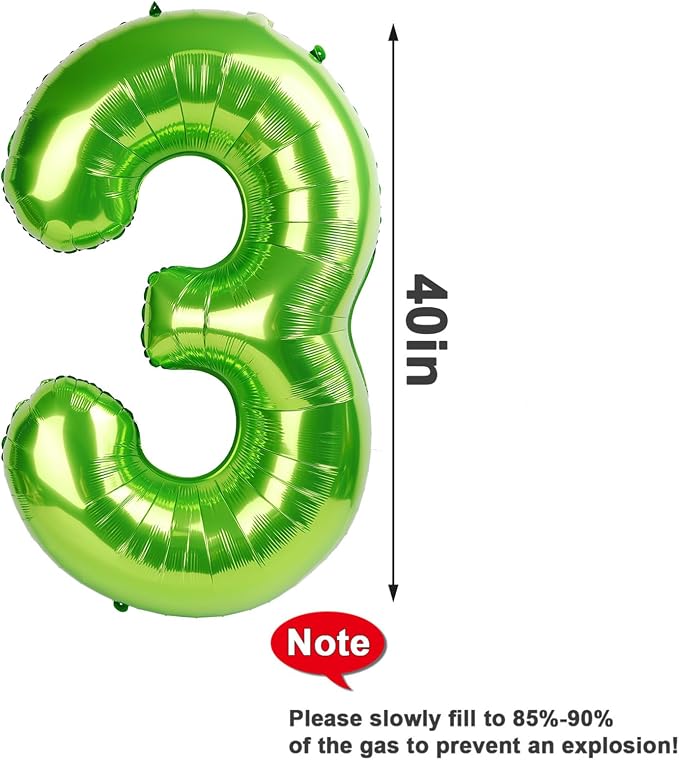 2 Balloon Numbers, 40In Green Balloons - Image 5