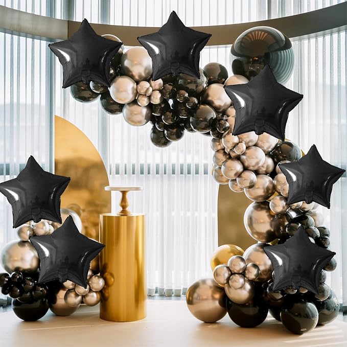 Biapian Black Star Foil Balloons, 18 Inch Stars Balloon - Image 4