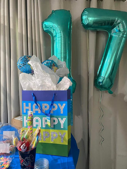1 Number Balloons 40 Inch for 1st 11 Birthday Party Wedding, Inflation Straw & - Image 3
