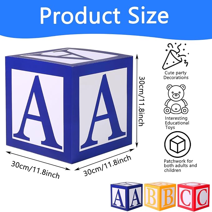 3 pcs ABC Friend Street Balloon Boxes, ABC Alphabet Graduation Party Favor - Image 2