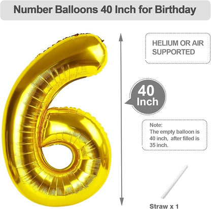 Numbers 25 Balloon 40Inch Gold Balloons - Image 5