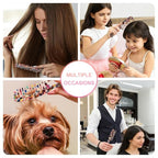 Large Wide Tooth Hair Comb,[Tortoise Shell] Cellulose Acetate Round Tooth Comb for Straight/Curly Hair,Short/Long Hair Women Men or Kids,Easy Detangling Wet or Dry,Anti-static (Multi-colored)