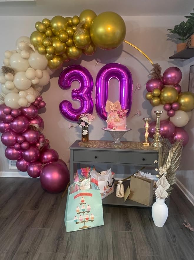 0 Balloon 40 inch Pink Number Balloons - Image 2