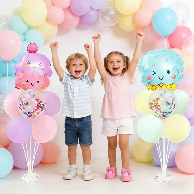 Ice Cream Party Balloons Stand for Table 2 Sets - Image 5