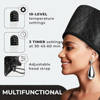Hair Steamer for Natural Hair (Home Use) - 10-Speed Temperature Control, Fast Heating & Deep Strand Nourishment