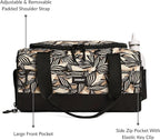 Vooray 22L Boost Duffel Bag – Small Travel & Sports Gym Bag for Women and Men with Shoe Pocket, Weekender for Overnight Football, Travel, Hospital Stays or Workout, Textured Leaves