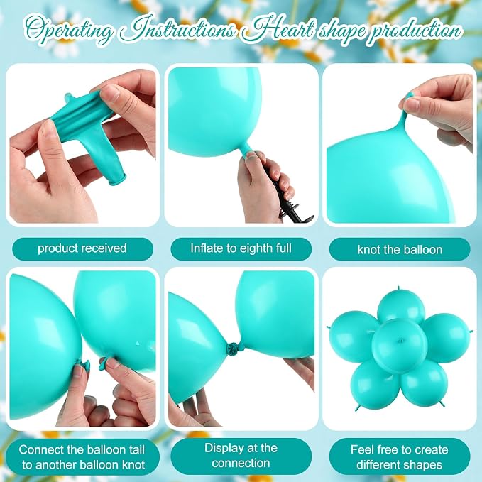 100 Pcs Link Balloon Quick Linking Latex Connected Balloons Linkable - Image 3