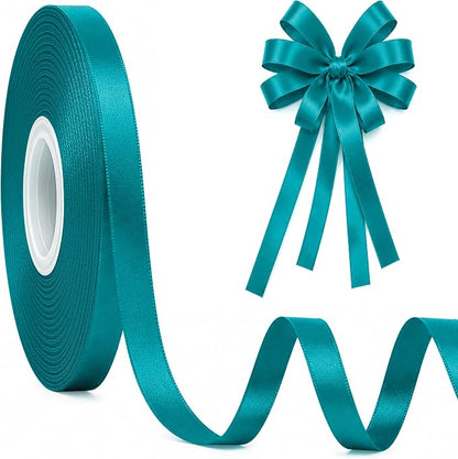 3/8In 30Yards Thin Teal Ribbon for Flower Bouquet Graduate Christmas Crafts | by Fullive