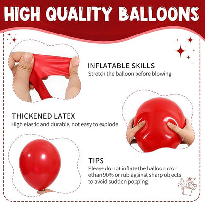 154 PCS Red and Black Balloon Arch Kit, Different Sizes - Image 5