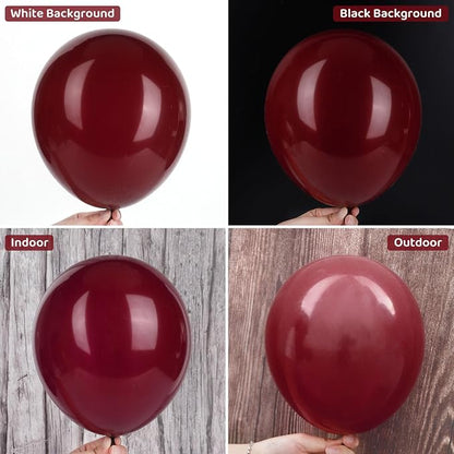 Ouddy Party 129Pcs Burgundy Balloons Different Sizes 18 12 10 5 Inch | 6Pcs 18” - Image 4