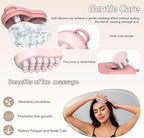 Scalp Ice Massager for Migraine Relief, Headache Care Ice Therapy Back to School Essentials, Stress & Hangover Natural Cooling Therapy Detachable Ice Compress Tool (Pink)
