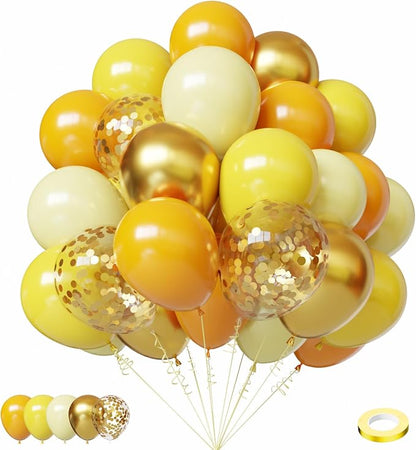 Lukiituke Yellow Balloons, Honeybee Sunflower Theme Decorations by Lukiituke