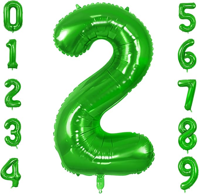 Number 2 Balloons for 2th Birthday Party Decorations, 0-100 Large No.2 Balloons by Joycard