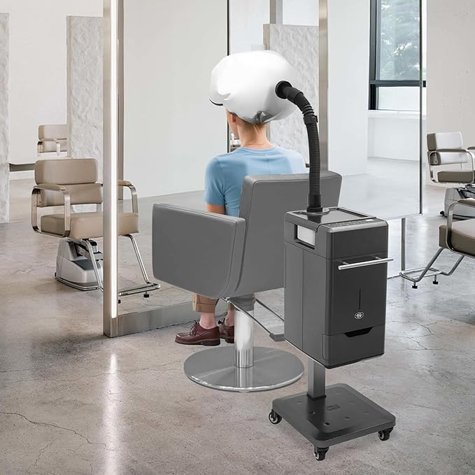 Nano Hair Steamer Machine Processor, Professional Hair Dryer, 500W Professional Hair Treatment Machine for Hair Drying, Heating, Perm Styling Salon SPA (500W Black)