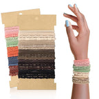 40 Pcs Boho Hair Ties, Hair Ties Bracelets for Women Boho Ponytail Holders Stocking Stuffers for Teen Girls