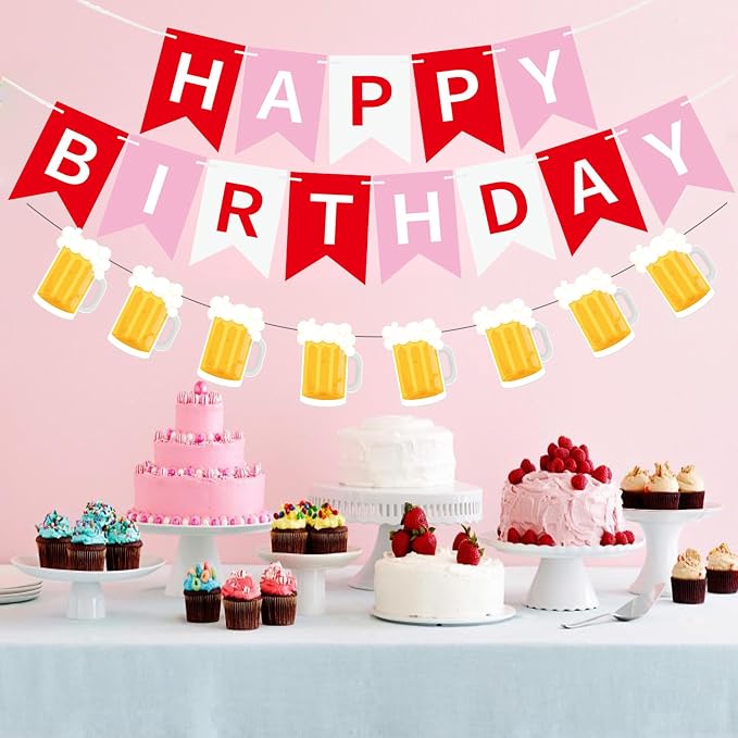 Beer Birthday Banner for Beer Party and Birthday Wedding Party Supplies - Image 3