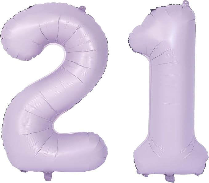 40 In Matte Purple Number Balloons Helium Foil Mylar Balloon Digital 21 | by Exquisitehighqualitypartydecorationstomeetyoureveryneed%EF%BC%81