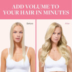 GOO GOO Clip in Hair Extensions Real Human Hair, Remy Human Hair Extensions Clip ins for Women, Natural Human Hair, 14inch 150g 9Pcs, 613R Bleach Blonde