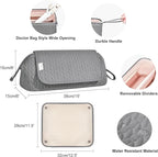 Hair Tools Travel Bag Karsyon Heat Resistant Mat Case Hot Tools Straightener, Curling Iron,Hair Dryers,Haircare Accessories Travel Essentials for Women 2 in 1 Organizer Bags (Gray)