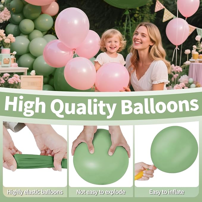 Sage Green Balloon Arch Kit 111Pcs 18 12 5 Inch Latex Party Balloons Garland - Image 3