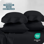 Bare Home 4 Pillowcases - Premium 1800 Ultra-Soft Collection - Bulk Pack - Double Brushed - Hypoallergenic - Wrinkle Resistant - Easy Care (King - 4 Pack, Black)