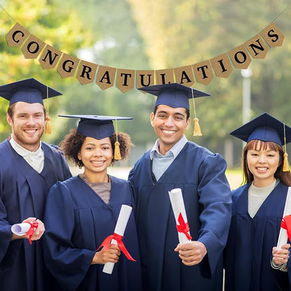 Congratulations Burlap Banner - Image 5