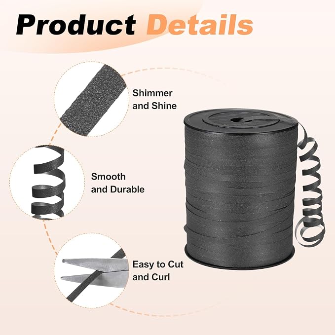 PATIKIL Glitter Curling Ribbon 500yds x 1/5" Plastic Balloon String Ribbon | - Image 3