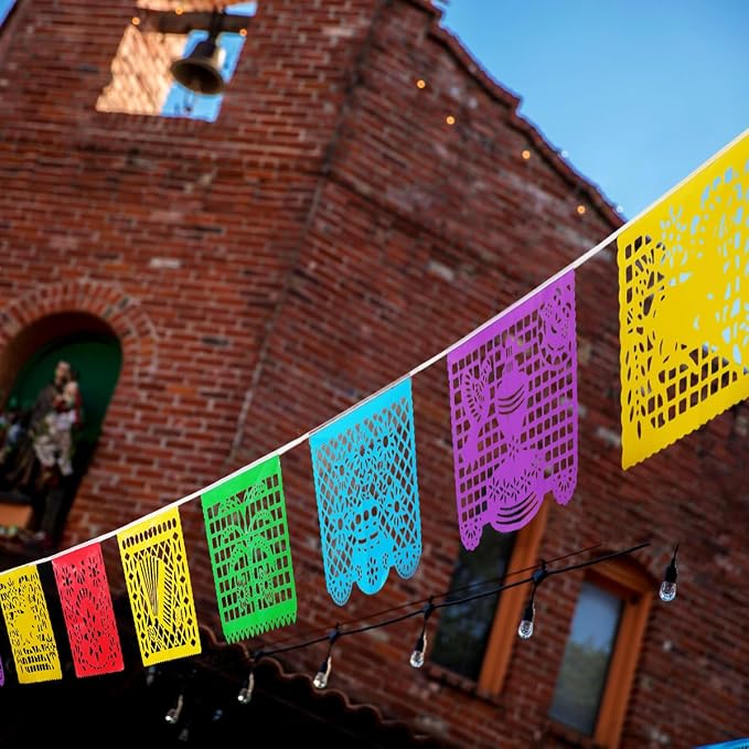6 Packs 108 Ft Fiesta Party Decorations Mexican Party Banners Papel Picado - Image 8