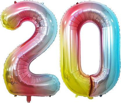 Number 20 Balloons for 20th Birthday Party Decorations, 42 Inch Jumbo Foil by GOER