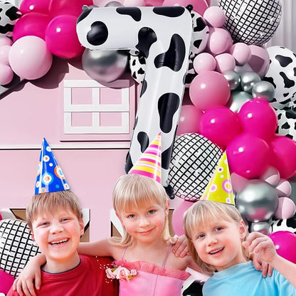 Cow Print Number 7 Balloon, Large 40 Inch Cow Number Birthday Balloons - Image 4
