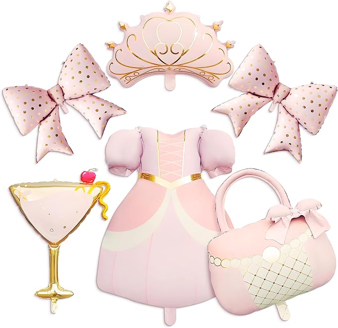 6PCS Princess Birthday Party Decorations-Princess Balloons by BalloonArchGarlandKit