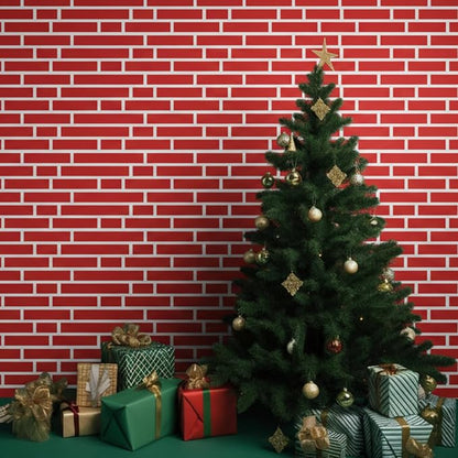 VitalCozy 10x8 ft Red Brick Wall Backdrop Fabric Brick Photo Background | Large - Image 4