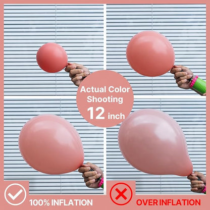 PartyWoo Dusty Pink Balloon Arch Kit 142pcs Rose and Pink Balloons | Nude White - Image 3
