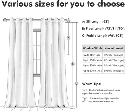 MIULEE Velvet Curtains Purple Orchid 52 x 96 Inch Length Set of 2 | Grommet - Image 7