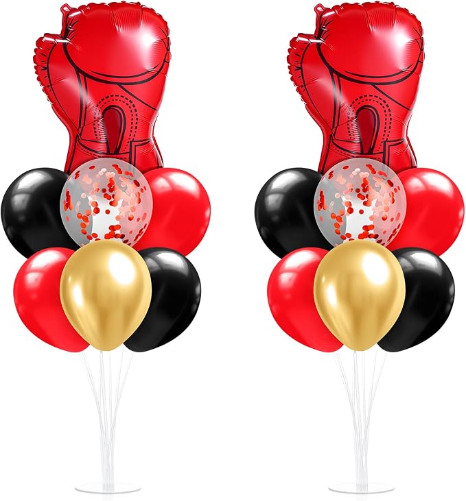 Seematn 2 Set Boxing Balloon Stand Kits Boxing Balloons Sticks Holder by Seematn