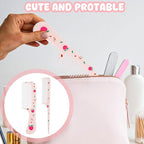 Baby Comb Set, Small Cute Fine Tooth Toddler Comb & Rat Tail Baby Comb for Styling, Pink Baby Hair Comb Plastic Parting Combs, Anti-Static Mini Hairdressing Comb for Baby Girl Wet Dry Hair (2Pcs)