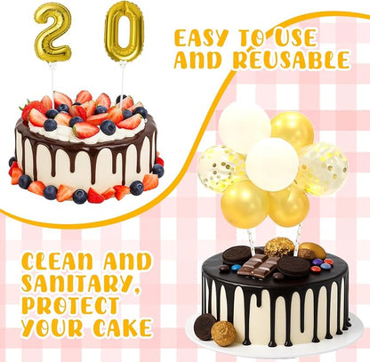 Gejoy 36 Pack 5 Inch Mini Number Balloon Foil Cake Topper Number Avoid Violent - Image 5