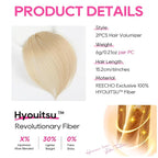 REECHO Clip in Hair Volumizer, 2PCS 6 inch Short Thick Clip in Hairpieces Adding Extra Volume Hair Extensions for Women (Natural Blonde)