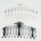 5.5 Inches Extra Large Hair Clips for Long Thick Hair Women’s Jumbo Hair Claw Clips 2 Counts in Set Hair Accessories(clear and grey)