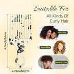 2 Pcs Afro Pick Comb for Natural Curly Hair,Portable Styling Hair Pick for Travel,Anti-Static,Cute Afro Comb for Women Men and Girls (Beige-T2)