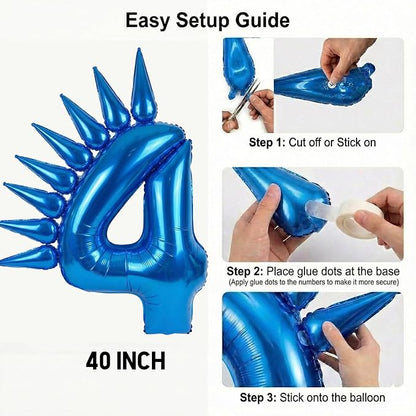 Speed Hedgehog 4th Birthday Balloon Centerpiece Set Royal Blue Red Gold Latex - Image 4