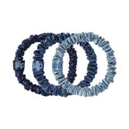 SLIP Amazon Exclusive Skinny Scrunchies: Anti-Crease, Anti-Breakage Slipsilk™ Design Protects Delicate Hair | Includes 3 Pure Silk Scrunchies, Sea