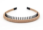 4pcs Hairbands for Women, Non-Slip Zig Zag Headbands, Adjustable Teeth Comb Hair Hoop, Daily Use, Yoga, Spa, Parties, Resin Cotton Blend