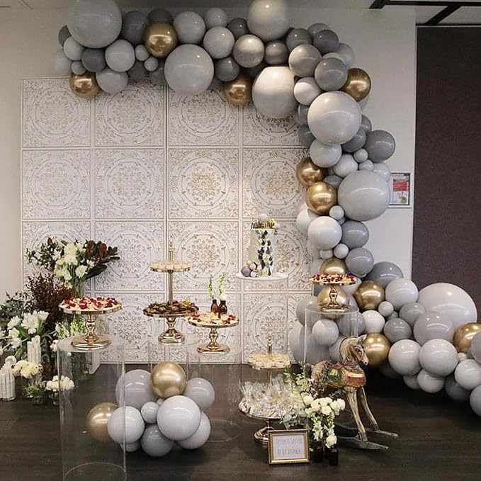 12 Inch Gray Balloons, Baby Shower, Graduate Party Decorations - Image 3