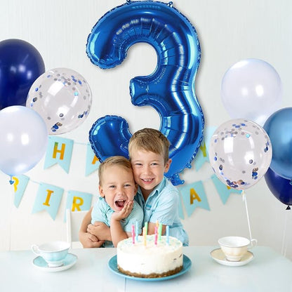Navy Blue 3rd Birthday Balloon - Image 3