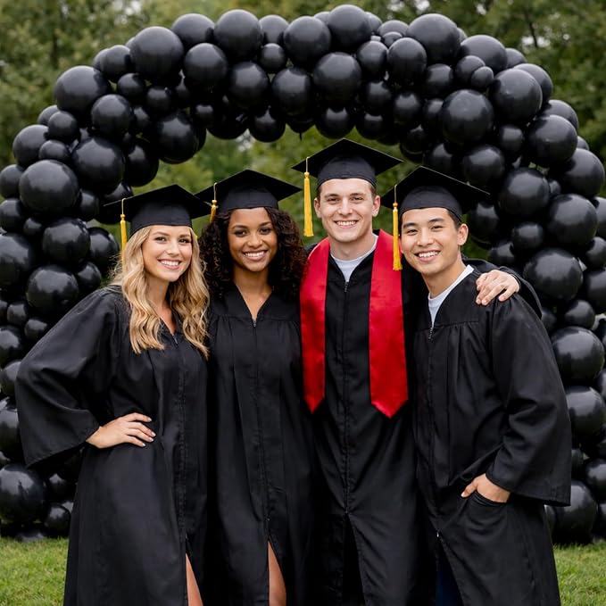 ZENO Black Balloons 50pcs 12 Inch Helium Grade Latex Balloons - Image 3