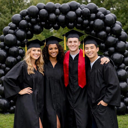 ZENO Black Balloons 50pcs 12 Inch Helium Grade Latex Balloons - Image 3